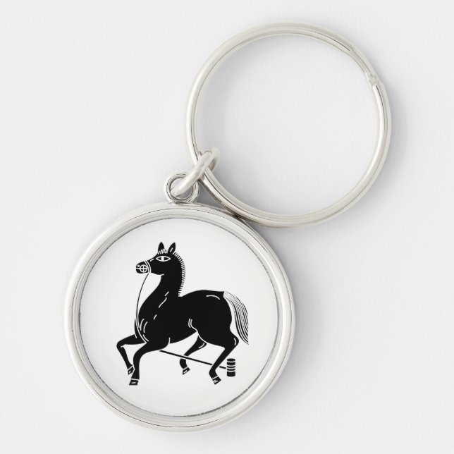 Tethered champion horse keychain (Front)