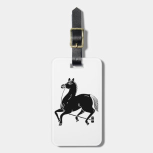 Tethered champion horse luggage tag