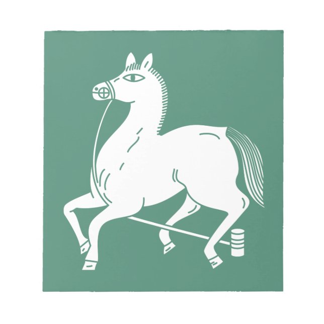 Tethered champion horse notepad (Front)