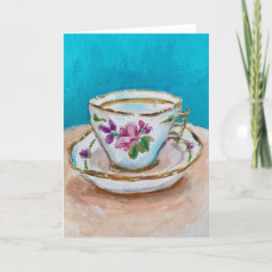 Tetime cup card - just to say hello