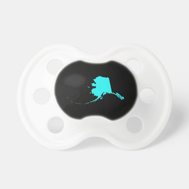 Tétine Alaska en Aqua et Noir (Devant)