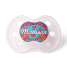 Chevron étincelant Personnalisé Baby Girl Pacifier