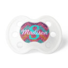 Chevron étincelant Personnalisé Baby Girl Pacifier