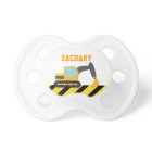 Excavatrice orange, véhicule de construction, pour