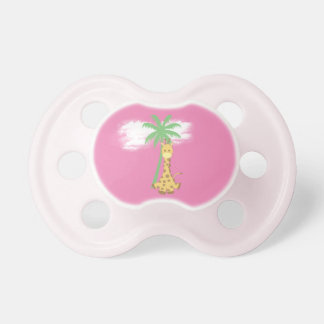 Tétine Giraffe sur la suce fille rose