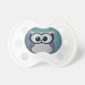 Tétine Hibou turquoise et pourpre