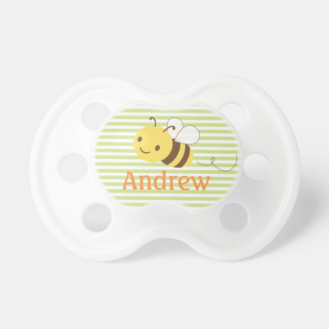 Tétine Le nom de bourdon du bébé fait sur commande mignon (Devant)