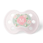 Motif Vintage Monogramme Rose et Mint