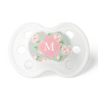 Motif Vintage Monogramme Rose et Mint
