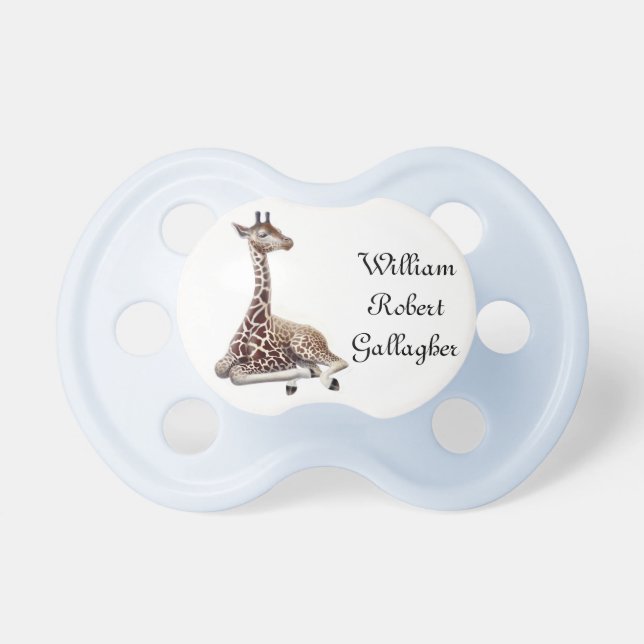 Tétine personnalisable de girafe de bébé (Devant)
