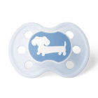 Silhouette de Dachshund sur bleu