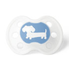 Silhouette de Dachshund sur bleu