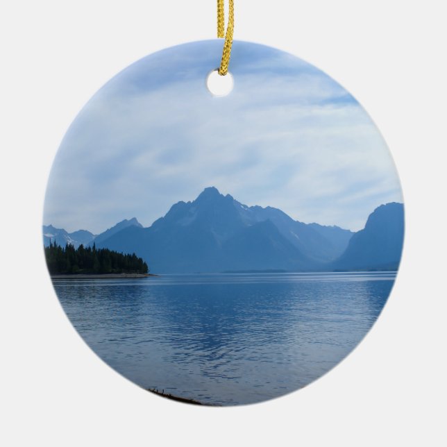 Teton Beauty Ceramic Ornament (Front)