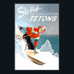 Teton Mountain Range Wyoming Travel Poster Rockies<br><div class="desc">Teton Mountain Range Wyoming Travel Poster Rockies Snow Ski Paris Art Print 329

vintage art print,  retro gig poster,  gothic horror art,  alternative wall decor,  surrealist poster,  rock concert print,  sci fi alien art,  macabre illustration,  dark aesthetic,  pop culture poster</div>