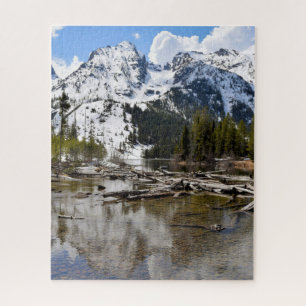 Teton Mountain Stream Reflection - 16x20 - 520 pcs Jigsaw Puzzle