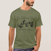Teton National Park Dark Minimal T-shirt