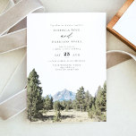TETON NATIONAL PARK Mountain Skyline Wedding Invitation<br><div class="desc">This wedding wedding invitation features a watercolor painting of Teton National Park. This wedding invitation is perfect for your destination or travel mountain themed event.</div>