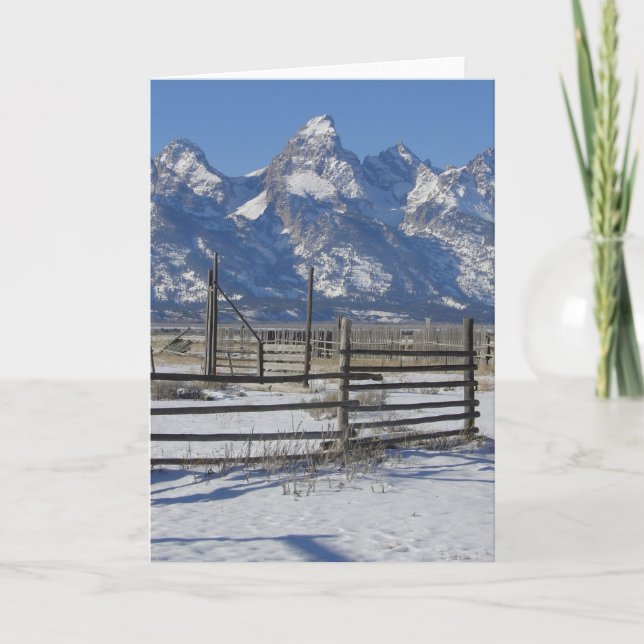Teton Ranch Winter Toutes les occasions Carte de v (Devant)