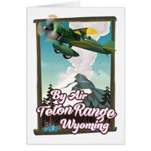Teton Range Wyoming Air travel poster