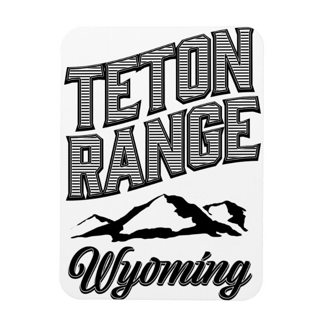 Teton Range, Wyoming Magnet (Vertical)