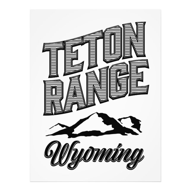 Teton Range, Wyoming Photo Print (Front)