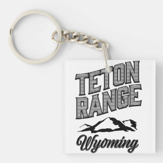 Teton Range, Wyoming Photo Print Keychain