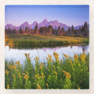 Teton Sunrise Glass Coaster