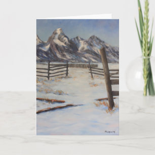 Teton Winter Original Fine Art All Occasion Card