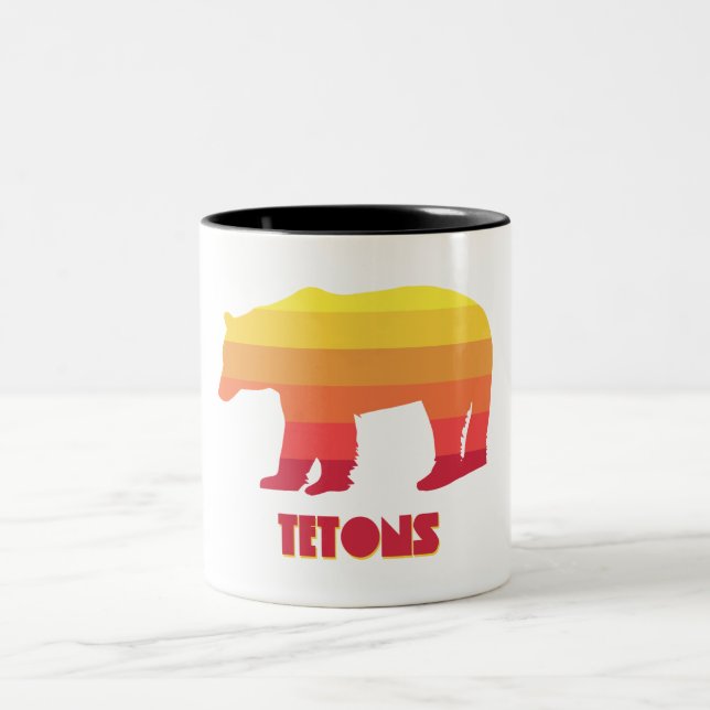 Tetons Bear Two-Tone Coffee Mug (Center)