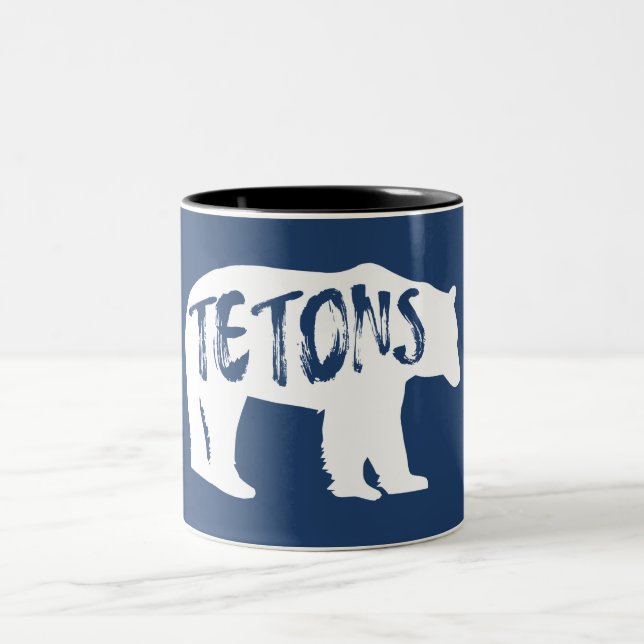 Tetons Bear Two-Tone Coffee Mug (Center)