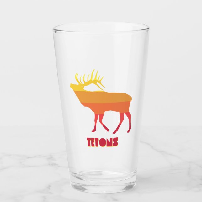 Tetons Elk Glass (Front)