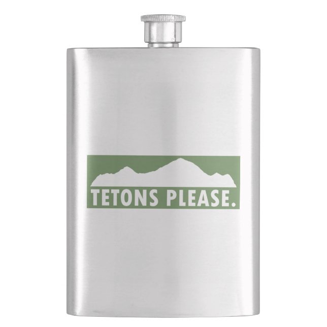 Tetons Please Hip Flask (Front)