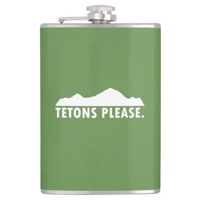 Tetons Please Hip Flask (Front)