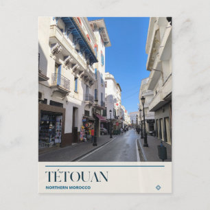 Tétouan White Street and Blue Shutters Postcard