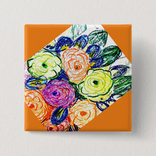 Tetradic  badge 2 inch square button