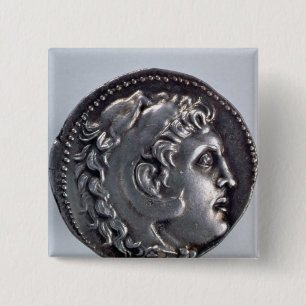 Tetradrachma depicting Alexander the Great 2 Inch Square Button