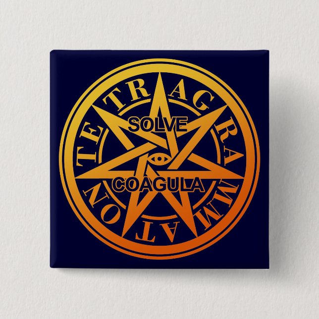 TETRAGRAMMATON2 2 INCH SQUARE BUTTON (Front)