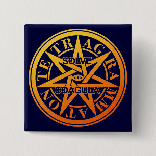 TETRAGRAMMATON2 2 INCH SQUARE BUTTON