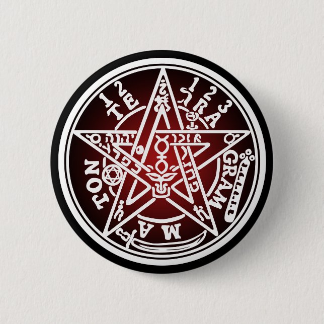 TETRAGRAMMATON 01 2 INCH ROUND BUTTON (Front)