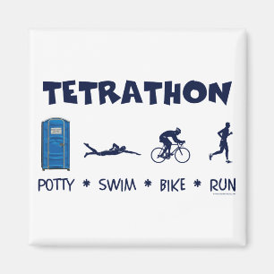 Tetrathon Triathlon T-shirt Magnet