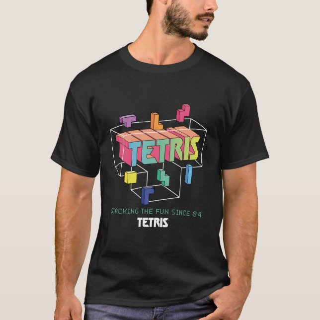 Tetris Stacking The Fun Since '84 T-Shirt (Front)