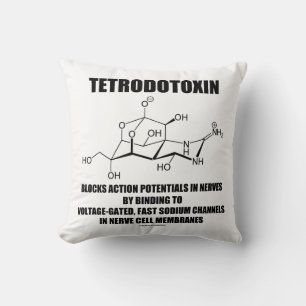 Tetrodotoxin Blocks Action Potentials In Nerves Throw Pillow