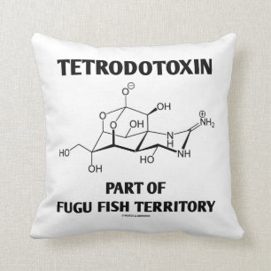 Tetrodotoxin Part Of Fugu Fish Territory Throw Pillow