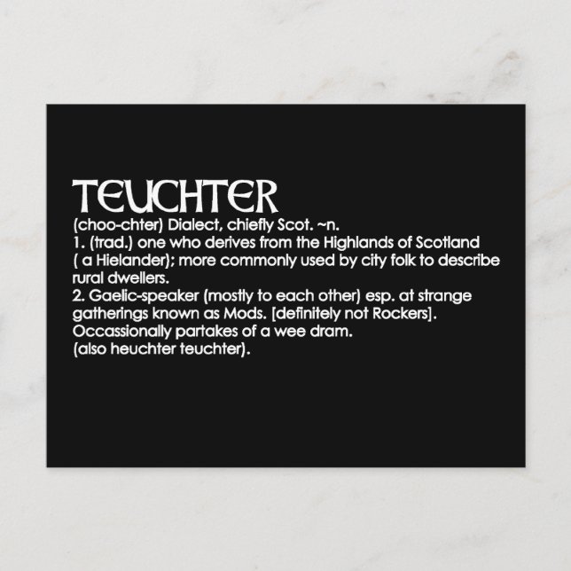 Teuchter Postcard (Front)