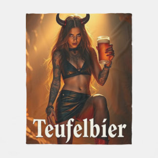 Teufelbier: straight from hell fleece blanket