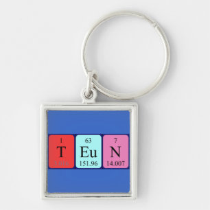 Teun periodic table name keyring