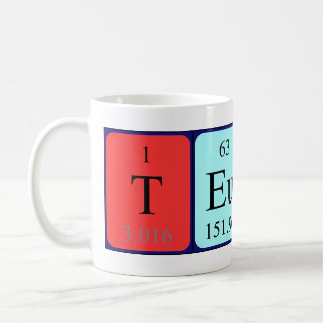 Teunis nom de table périodique mug (Gauche)