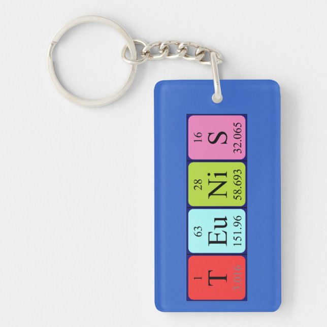 Teunis periodic table name keyring (Front)