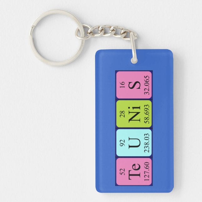 Teunis periodic table name keyring (Front)