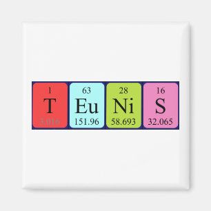 Teunis periodic table name magnet